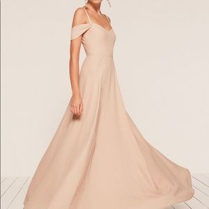 Reformation champagne petite poppy dress